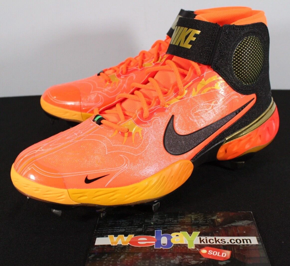 Nike huarache baseball cleats orange cheap