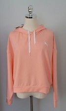 NWT PUMA WOMEN'S MODERN SPORT PULLOVER HOODIE LS PEACH COLOR LS Sz L LOGO