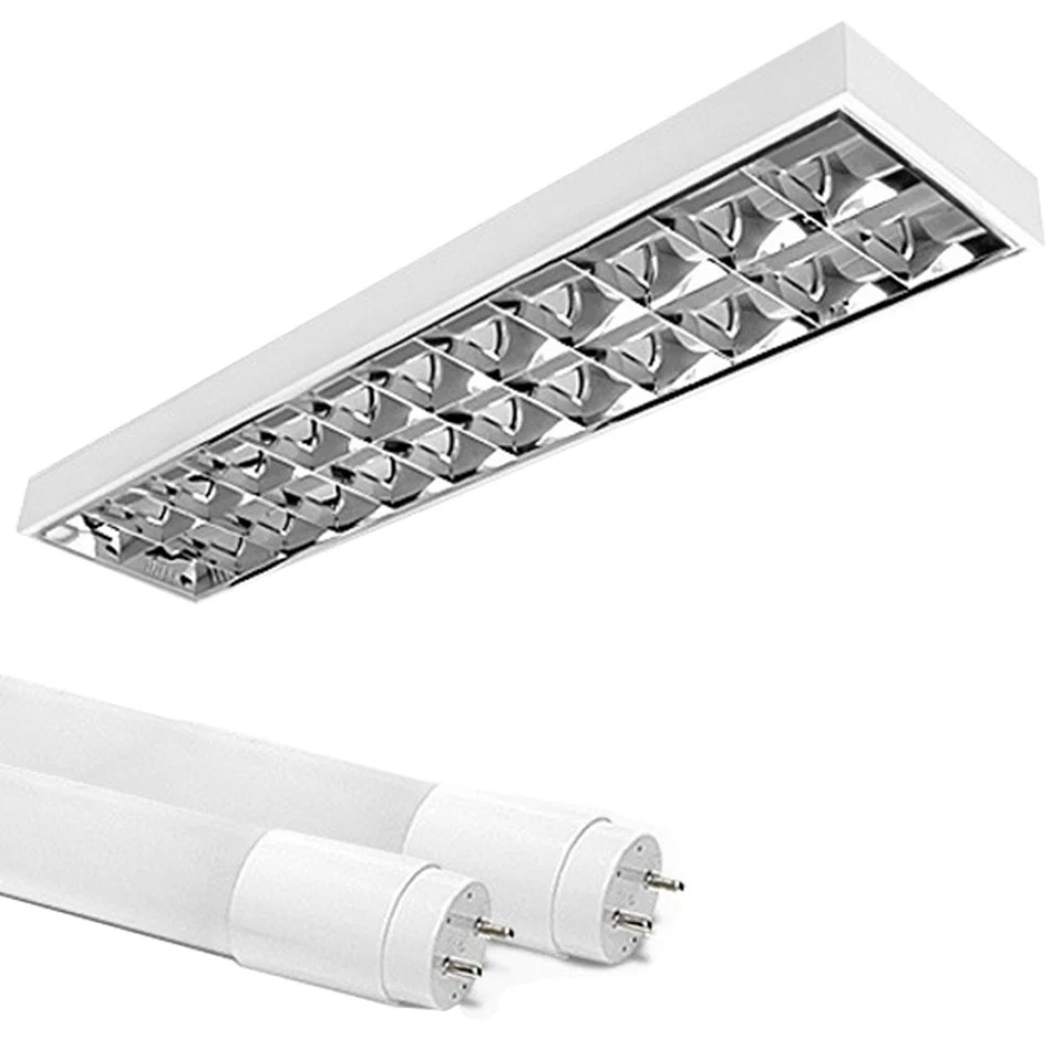 PURELED *NEU* TOP SET LED Rasterleuchten mit 2X T8 LED 120cm G13 Bürolampe Rasterlampe