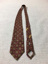 JZ RICHARDS Geometric Print Tie Mens 100% Silk Made in USA