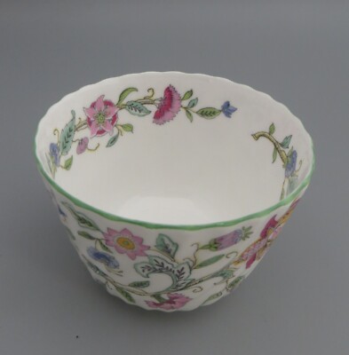 Minton Bone China Haddon Hall B1451 Green Trim Sugar Bowl 1st