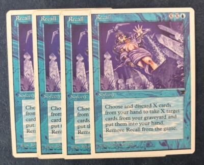 MTG 4X CHRONICLES RECALL NM MAGIC THE GATHERING RARE ENGLISH SORCERY BLUE |  eBay