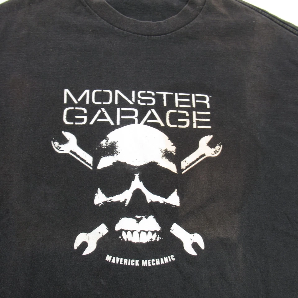 Monster Garage Shirt Mens XL Black Vintage Motorcycle 2003 Short Sleeve - Image 3 of 4