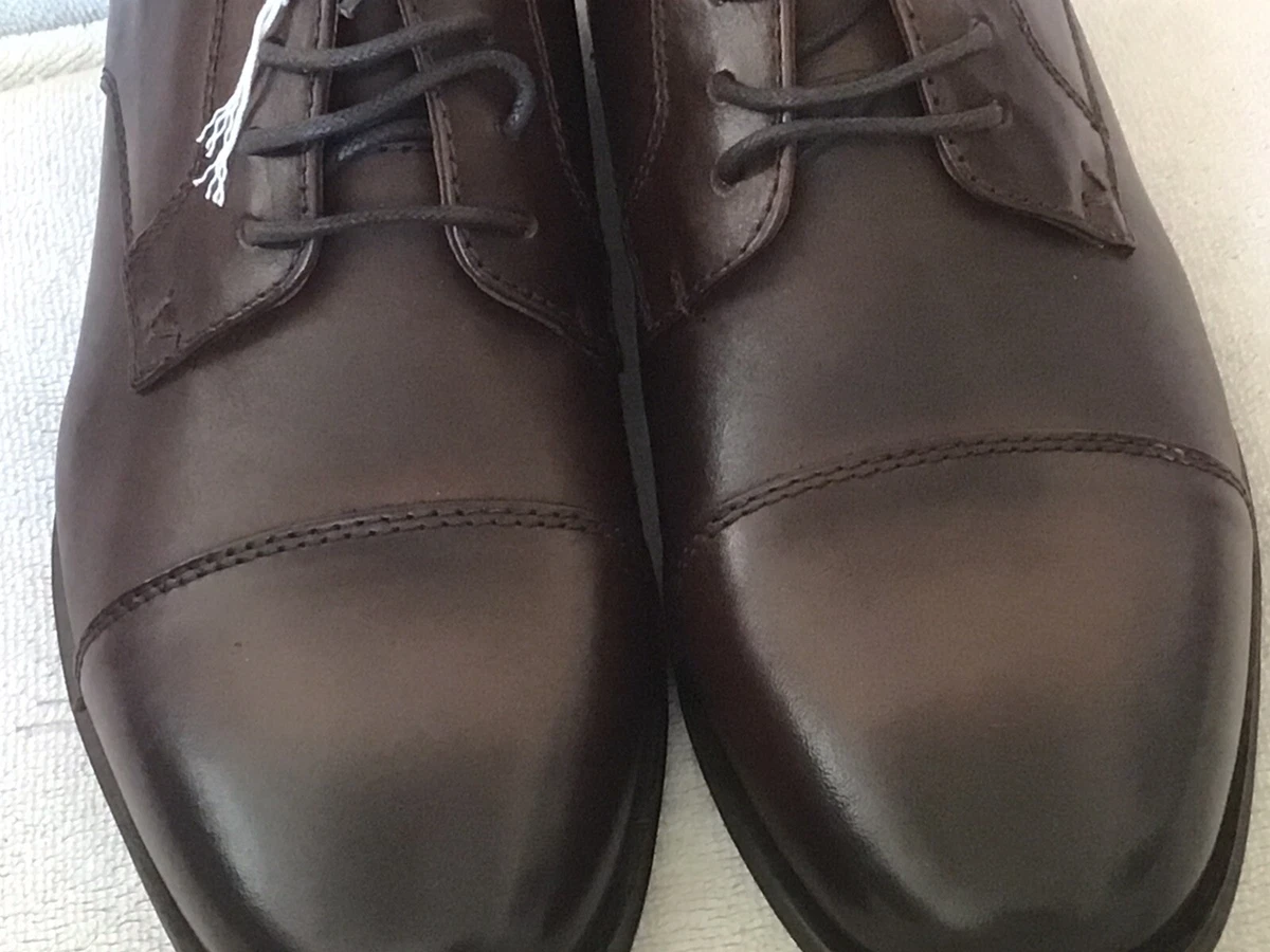 Vionic Shane Mens 7 40 Brown Leather Oxfords Cap Toe Dress Shoes