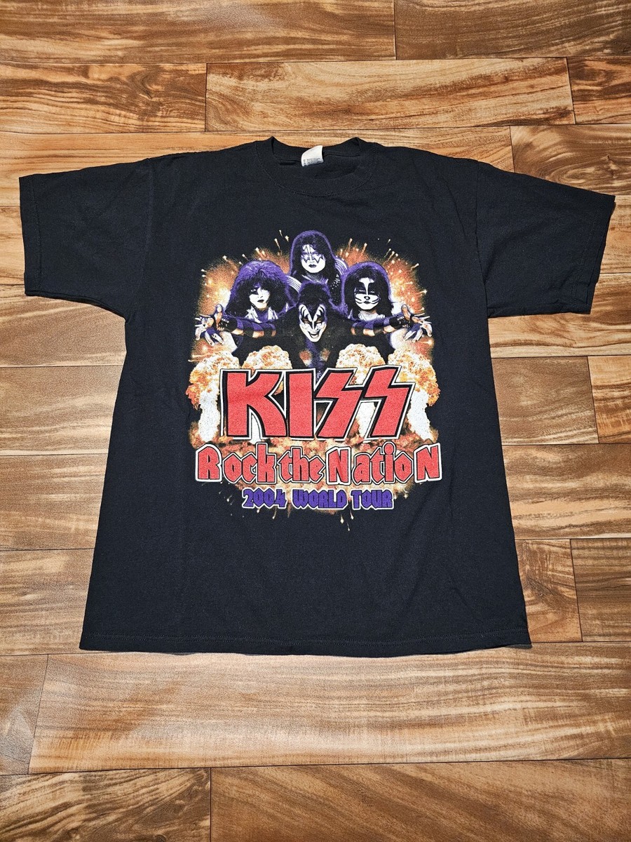 KISS　ROCK　THE　NATION2004 WORLD　TOUR　Tシャツ Vintage Rare Kiss 2004 Rock The Nation Ft Poison Promo Tour