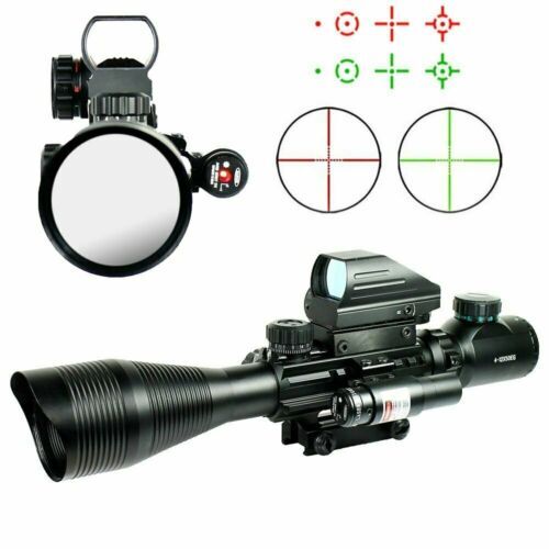 4-12X50 Red/Green illuminated Mil-dot Scope with Holographic Sight & Laser Sight - Picture 2 of 22