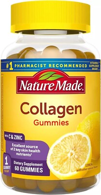 Nature Made Collagen Gummies with Vitamin C, Zinc and Biotin, Hydrolyzed Collage