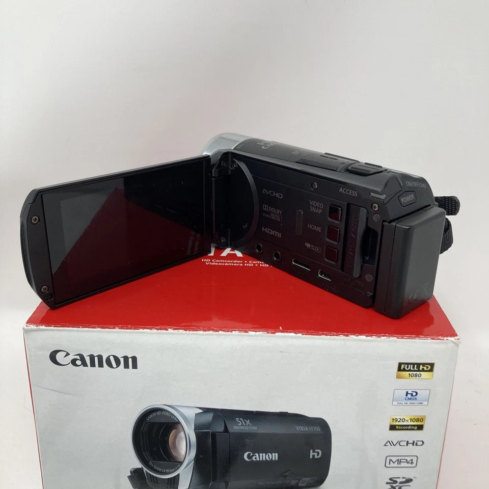 Untested Canon VIXIA HF R30 HD 1080p 8MP Flash Handycam Camcorder Video Camera - Image 4 of 4