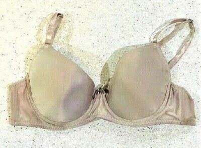 Sofra Size 40C Demi Bra Pale Plum Neutral Color Underwire Padded Back Closure