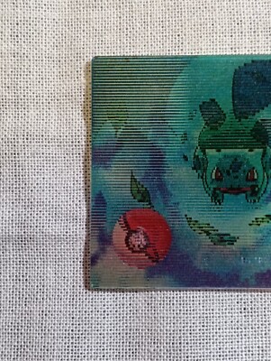Bulbasaur Pokemon Japanese Meiji Super Change Card 3D Lenticular