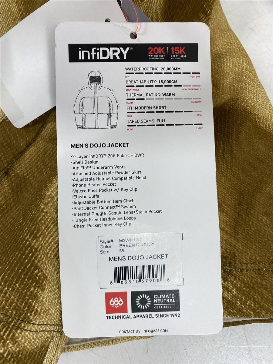 686 Winter Sportswear 23-24 DOJO JACKET BREEN WEAR M Camel 686 Winter Sportswear 23-24 DOJO JACKET BREEN WEAR M Camel