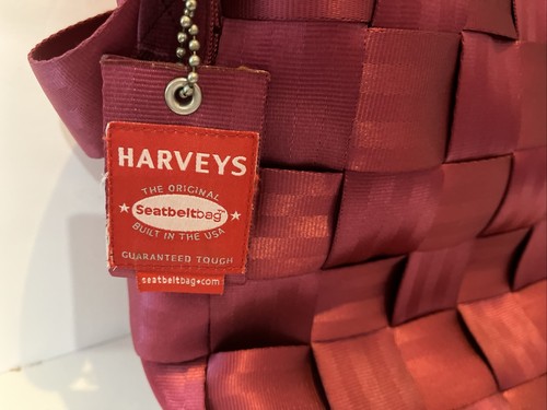 HARVEYS GENUINE SEATBELT BAG CROSSBODY PURSE TOTE W/HANG TAG-pink *LARGE* - Picture 3 of 9