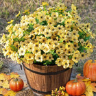 Faux Yellow Daisy Flowers - 12 Bundles UV Resistant for Fall Garden Decor
