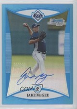 2008 Bowman Chrome Prospects Prospect Blue Refractor /150 Jake McGee Auto 0o48