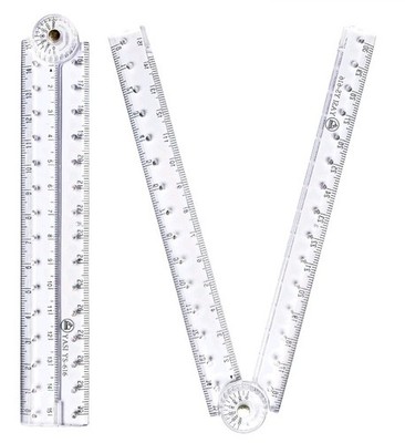 2er Pack Faltlineal transparent 30 cm 300 mm Faltlineal transparent (transparent - 2 Stück)