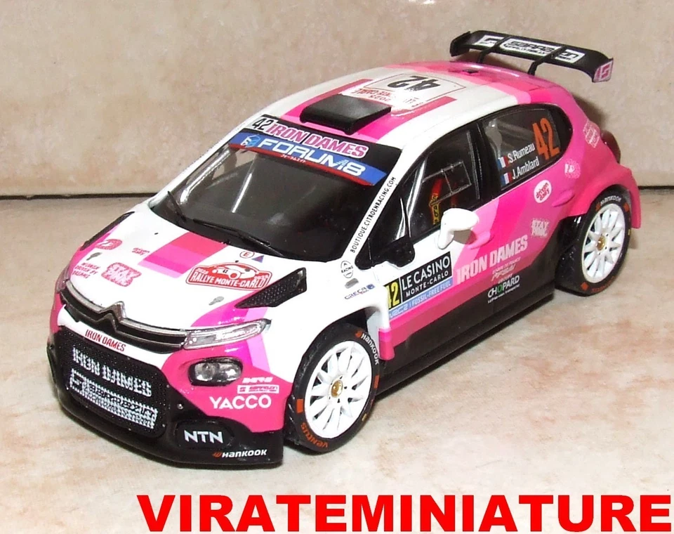 CITROËN C3 RALLY2 20°RALLYE MONTE CARLO 2025 12°RC2 SARAH RUMEAU IXO RAM976 1/43