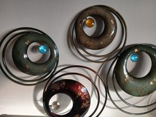 Large Colourful abstract Metal Wall Art Measures 35 X 16 inch 40 X 89 cm