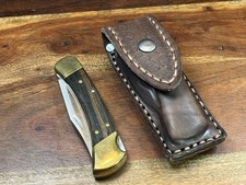 Thick USA Handmade Custom Brown Leather Heavy Duty Sheath for BUCK 110 Knife