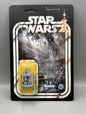 Kenner Star Wars R2 Droid Figure - Custom Clear Green Glass- Vintage With Card