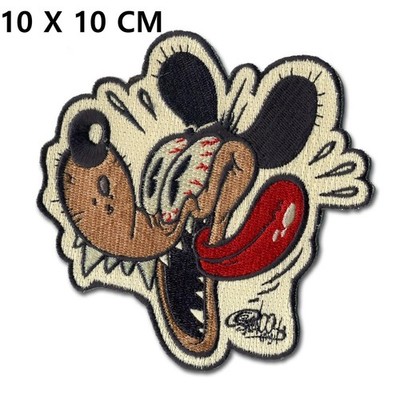 Shawn Dickinson Outhouse Rat Embroidered Iron sew on Patch jacket jeans leather