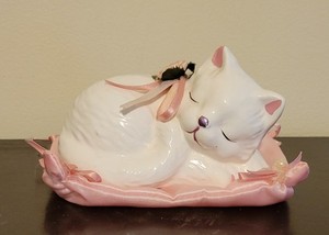 Ceramic Sleeping Cat | eBay