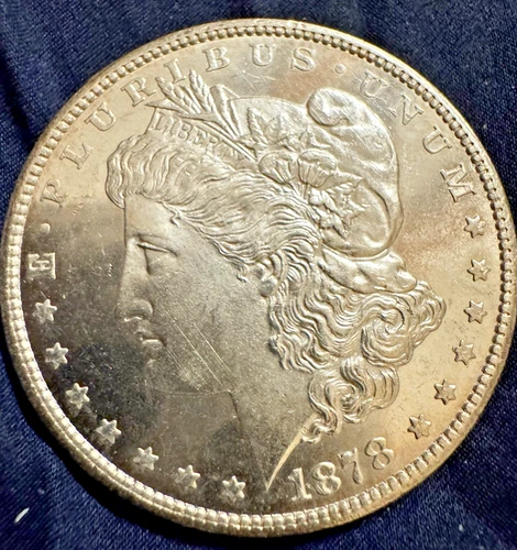 1878-CC DMPL GEM BU MS MORGAN SILVER DOLLAR
