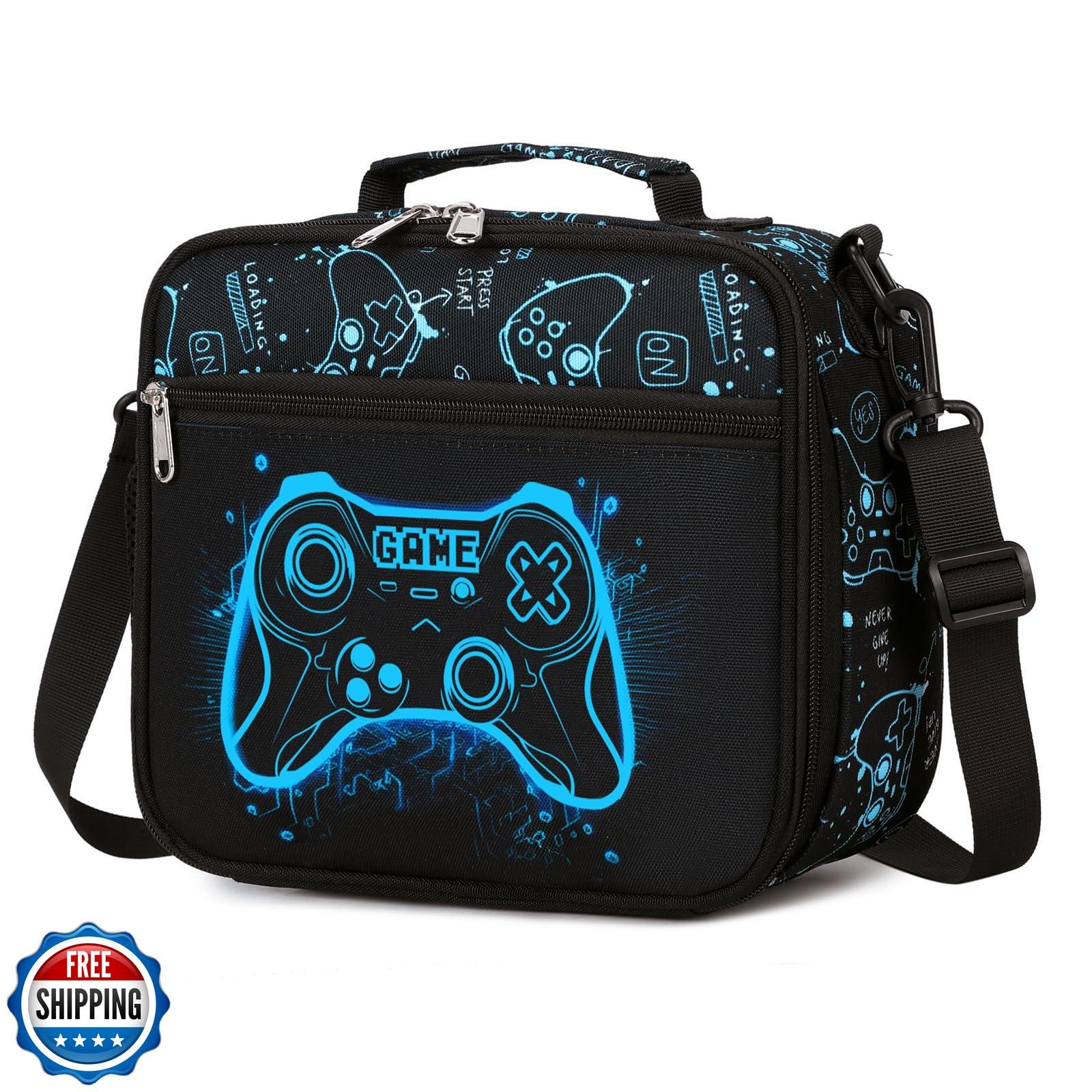 DIGOBAY Insulated Cool Luminous Gamer Lunch Box for Kids Boys