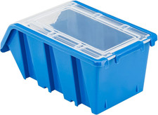 SHUESS 10 contenitori grandi in plastica, 30 x 20 x 12 cm, con manico, per cucina, armadio, ufficio, bagno, giocattoli