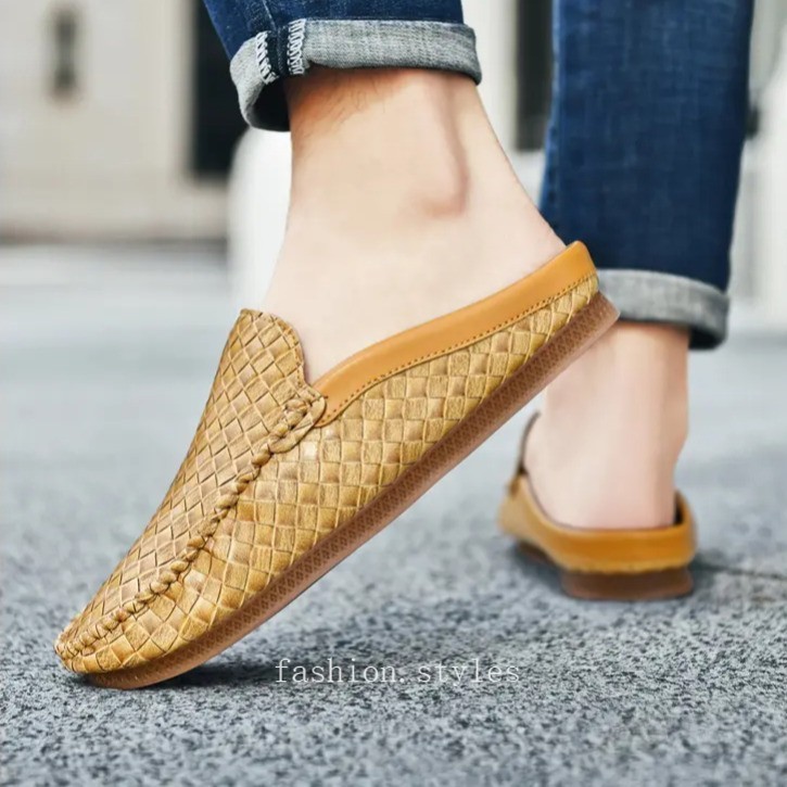 PANTOFOLA D’ORO Sandali ciabatte uomo casual punta tonda chiusa mules flat casual scarpe guida tg