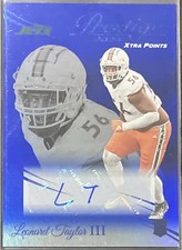 Leonard Taylor III 2024 Prestige Xtra Points Blue /99 Autograph Auto Rookie