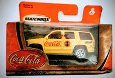 Mattel Match Box 1:64 Scale Yellow Car Coco Cola Label Made In China  H013