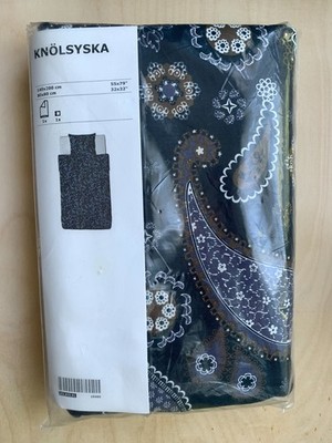 IKEA KNÖLSYSKA Bettwäsche-Set (140x200 / 80x80)   Edles Paisley-Muster   RARITÄT