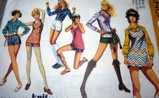 LOVELY VTG 1970s SHORTS BLOUSE TOP Sewing Pattern 12/34