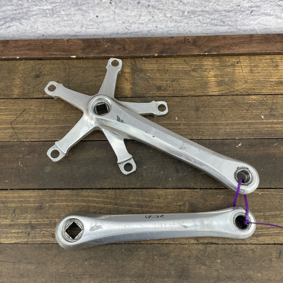 Vintage Suntour Cyclone 170mm Crankset 5 Bolt 144 BCD Square Taper