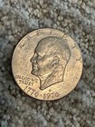 1776-1976  Eisenhower Liberty Bell Moon 1 Dollar No Mint Mark, Rare Coin — photo 1