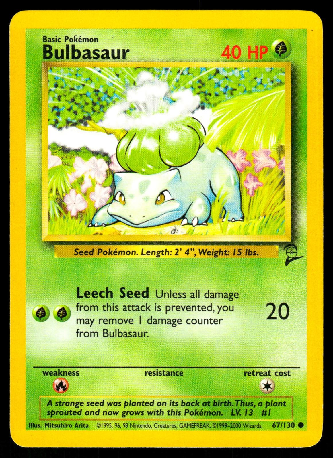 Bulbasaur 67/130 Common Base Set 2 Pokemon LP
