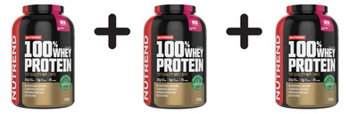 3 x Nutrend 100% Whey Protein, Raspberry - 2250g (41,48 EUR/kg)