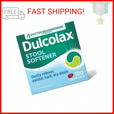 Dulcolax Stool Softener Laxative Liquid Gel Capsules, Gentle Constipation Relief