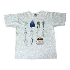 Vintage 1996 Batman The Animated Series T shirt Mens Medium Heros And Villains