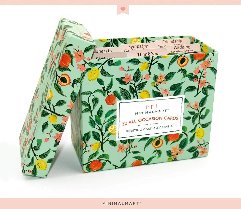 Elegante organizador de caja de tarjetas de felicitación - 32 diseños dibujados a mano Foto 4 de 4