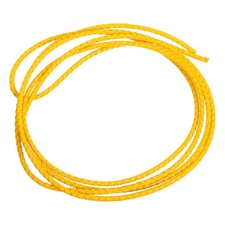 2.2 Yards 4mm Dia Leather Cord Braided String for DIY Crafts, Yellow