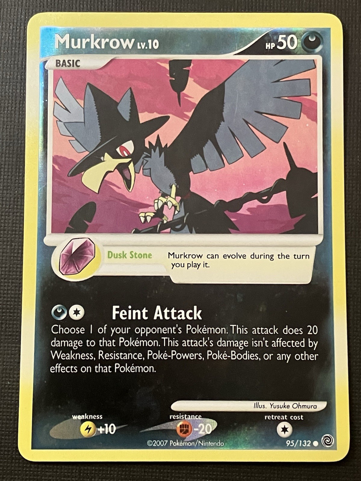 Murkrow 95/132 Pokemon Diamond & Pearl Secret Wonders 2007 Reverse Holo Rare LP
