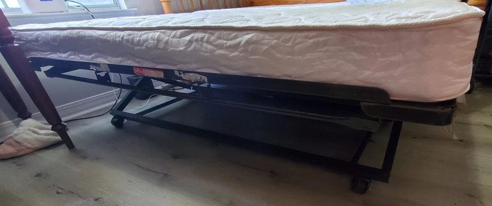 Amish Daybed W/ Trundle, Solid Oak, Sturdy, Very Well Built - Image 2 of 4