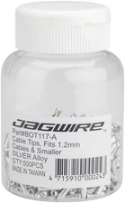 Jagwire Silver 1.2mm Cable End Crimps | Durable Aluminum Tips for Bike Cables,