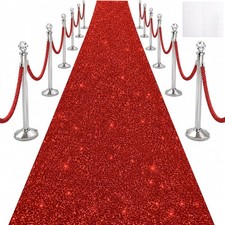 75cmx3m , Aisle Runner for Wedding Ceremony Red, Hollywood Carpet for Event,