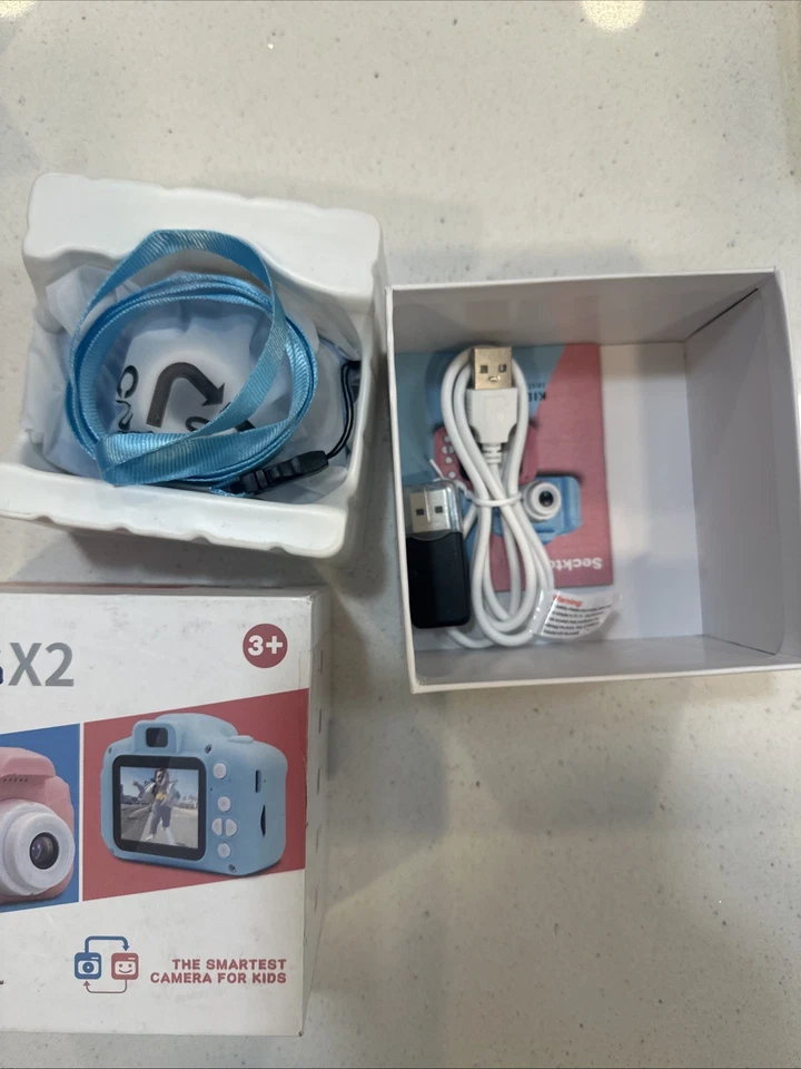 Cámara digital infantil X2 azul caja abierta Foto 4 de 4