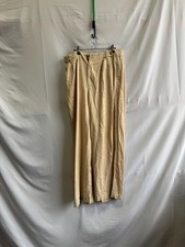 Madewell Harlow Beige Wide Leg Trousers Size 12 with Fabric Pull