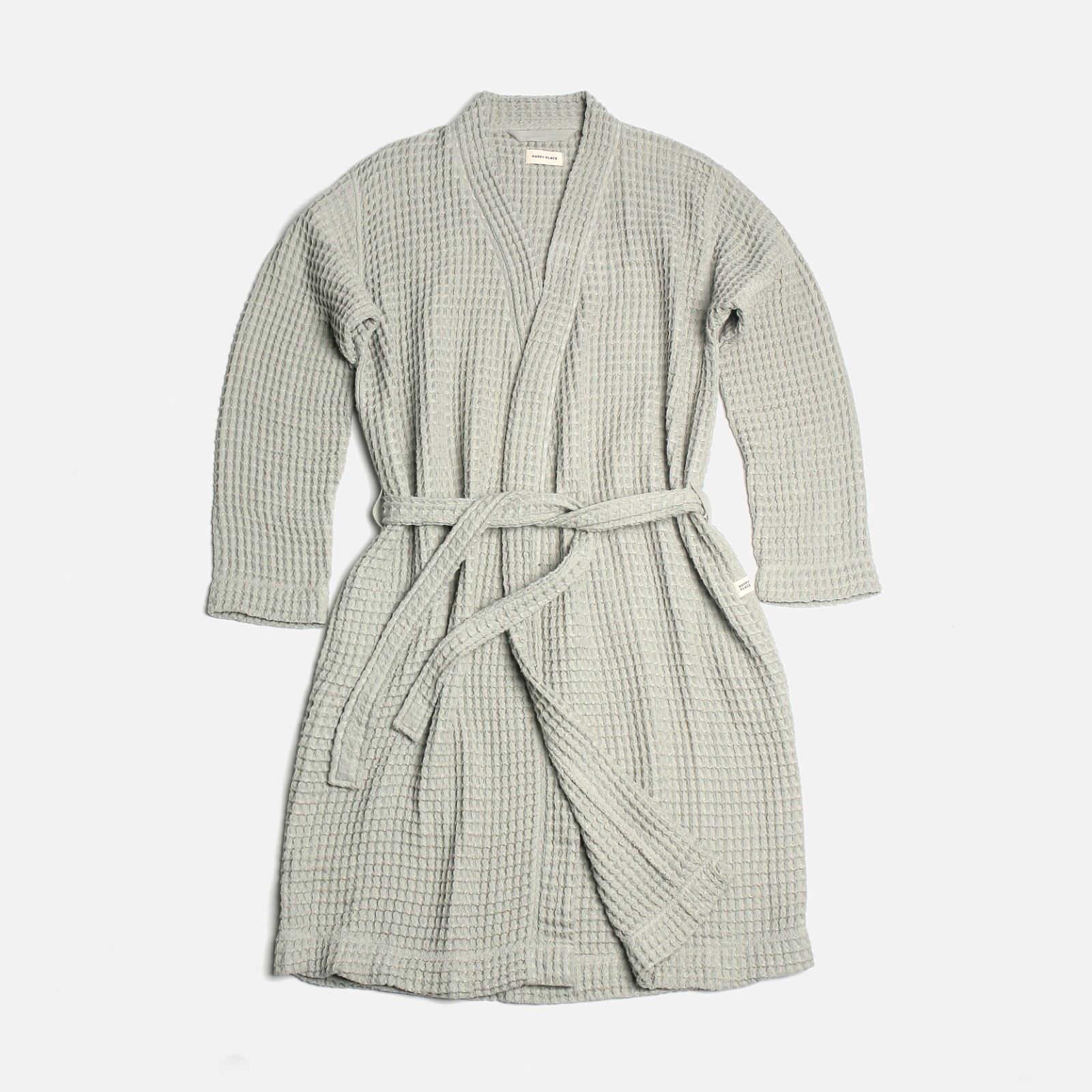 Happy Place Weightless Waffle Robe - Aloe Size Medium)