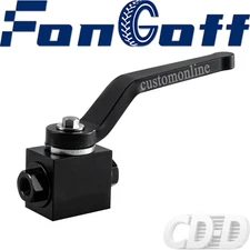Fongoff New Brake Line Lock 1/8" NPT Shut Off Valve Billet Aluminum Black  US