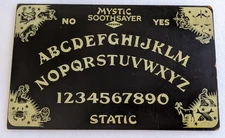Rare Drueke Mystic Soothsayer Black Ouija Board Vintage 1940s